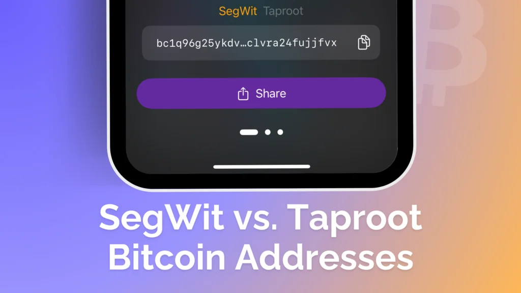 SegWit vs. Taproot Bitcoin Addresses: A Comprehensive Comparison