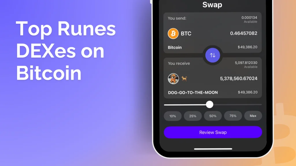 Top Runes DEXes on Bitcoin