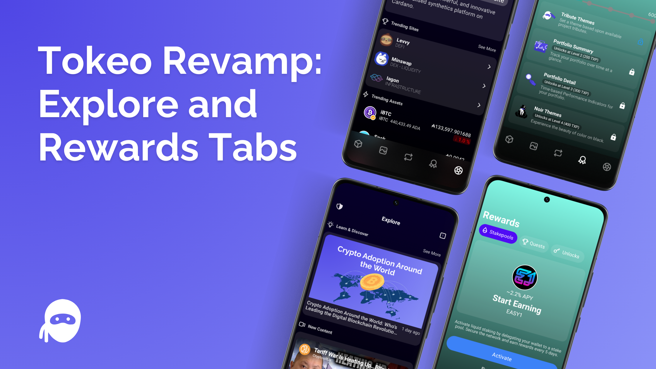 Tokeo Revamp Explorer and Rewards Tab