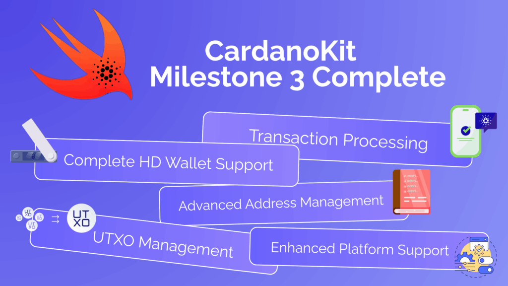 CardanoKit Milestone 3: Production-Ready Swift SDK for Cardano