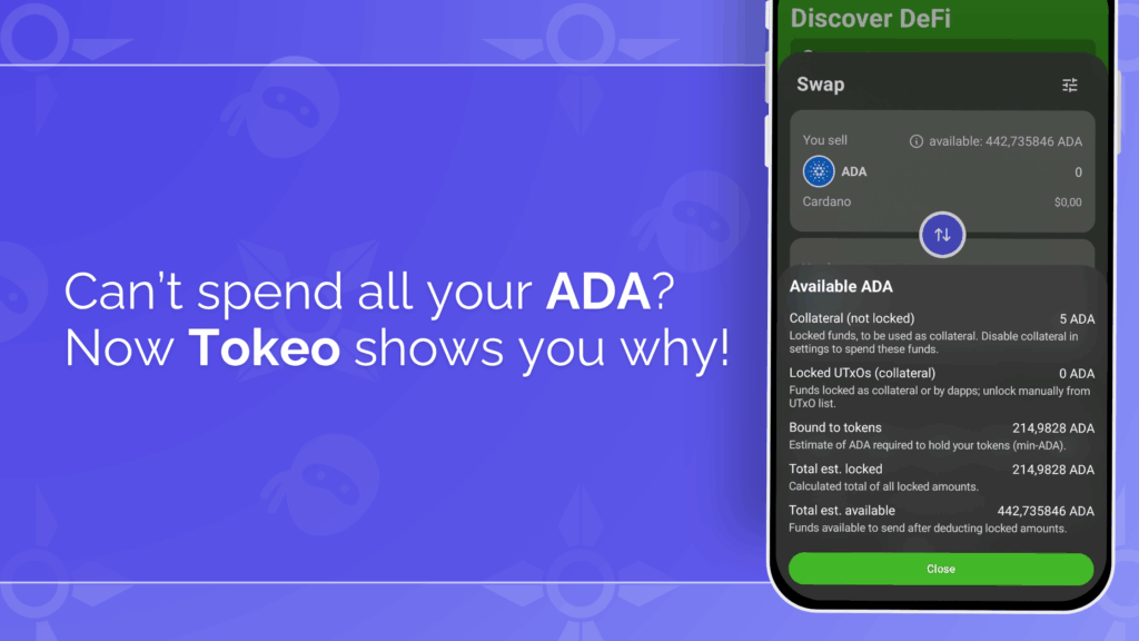 Tokeo Introduces Detailed ADA Balance View and Smarter Collateral Control on Cardano